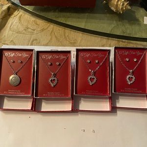 Beautiful Rhinestone Heart Necklaces